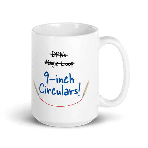 Sock Knitter's Mug: 9-inch circulars